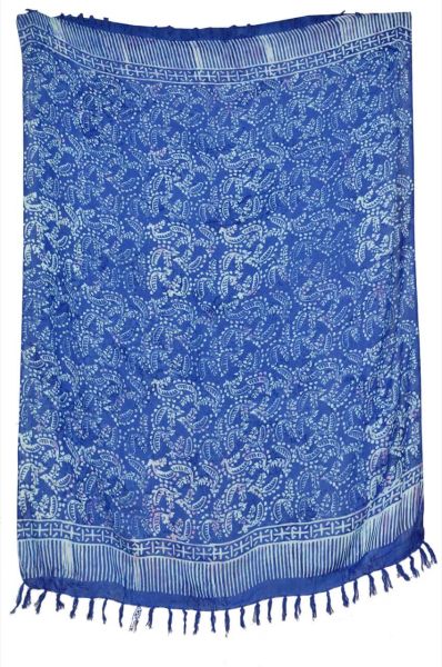 Sarong mit Blumenranken Blau